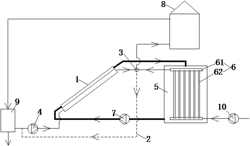Two-medium solar drying boiler system