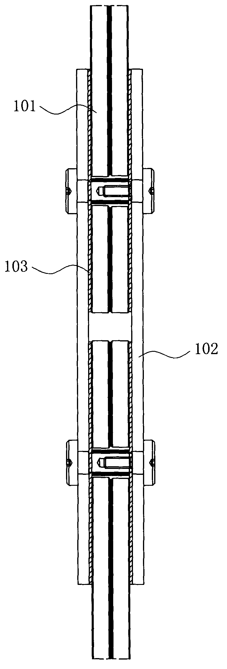 Glass rib splicing structure and construction method thereof
