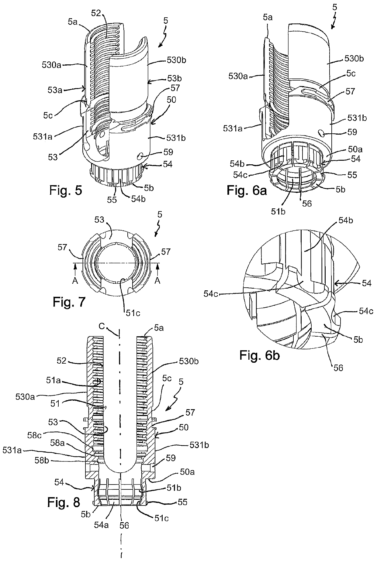 Polyaxial bone anchoring device and system including an instrument and a polyaxial bone anchoring device