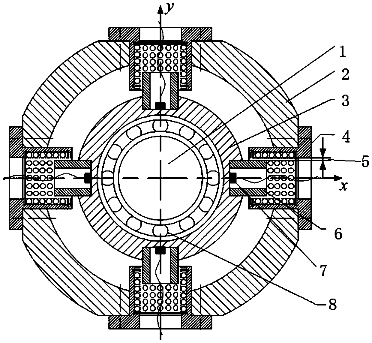 Method for real-time compensation for disturbance force on rotor in magnetic suspension bearing system