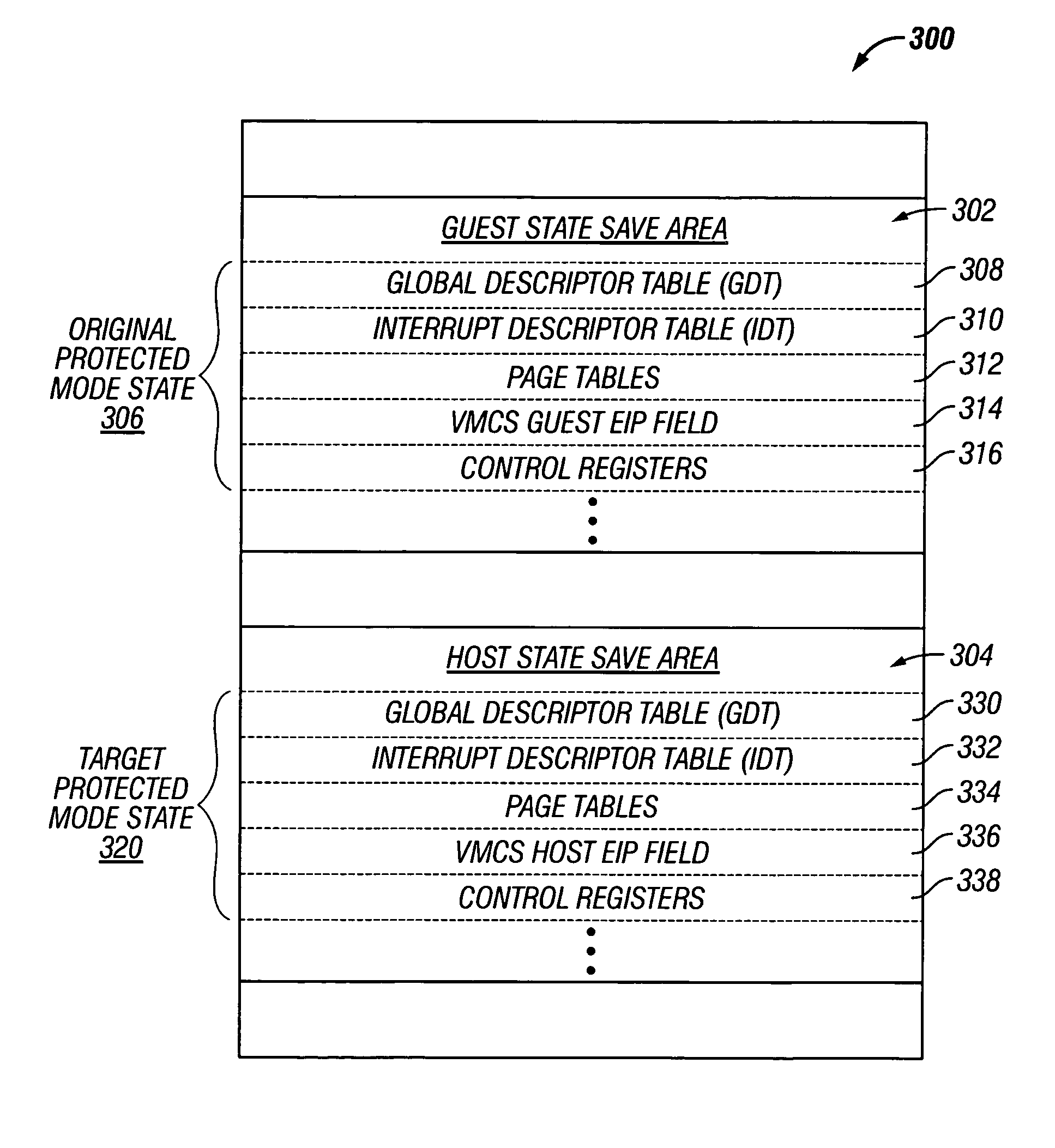 Switching between protected mode environments utilizing virtual machine functionality
