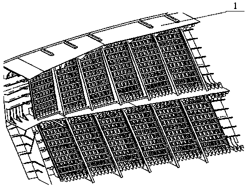 Pre-assembling process of grating plate on subsection