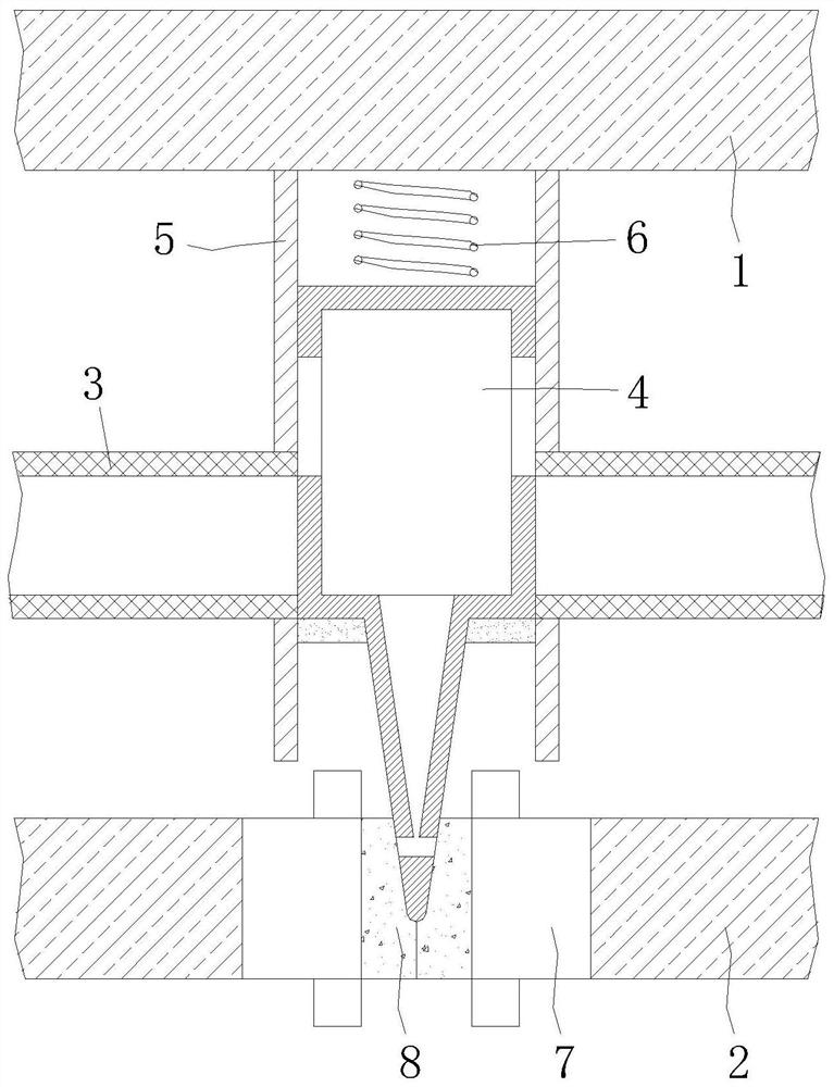 Concealed self-starting fire-fighting equipment for fire-fighting in buildings