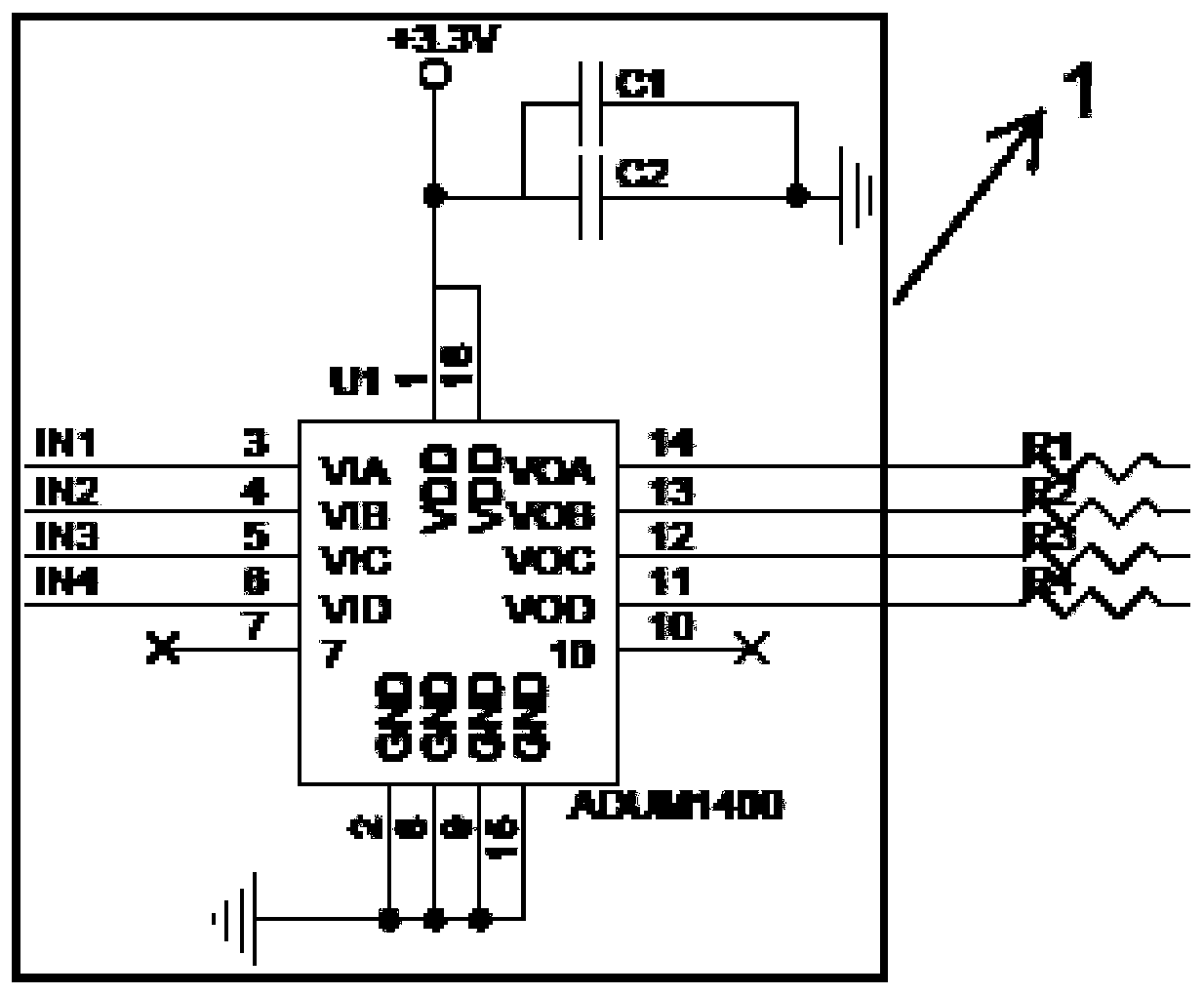 A control device for ultrasonic area array probe