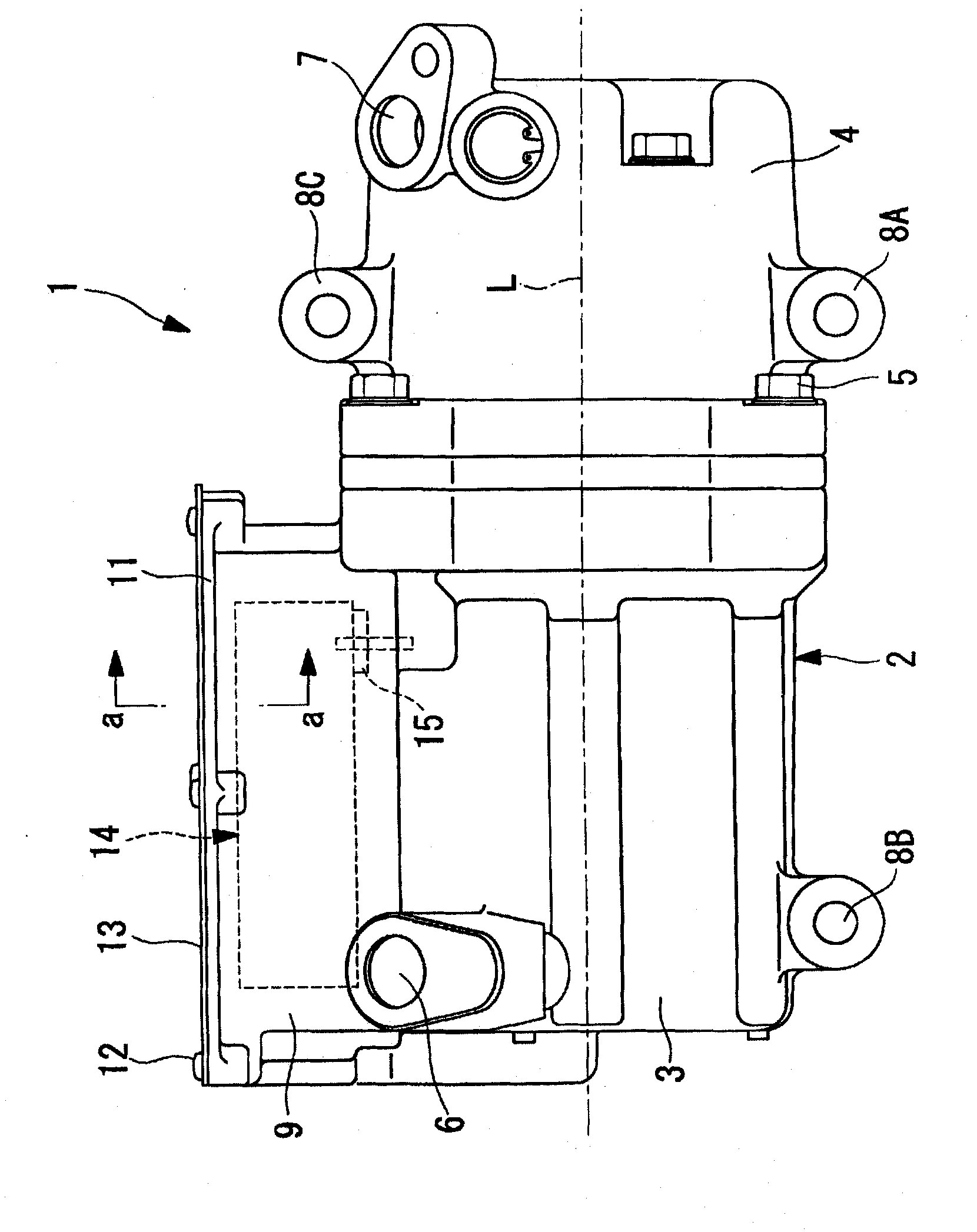 Electric compressor integral with inverter