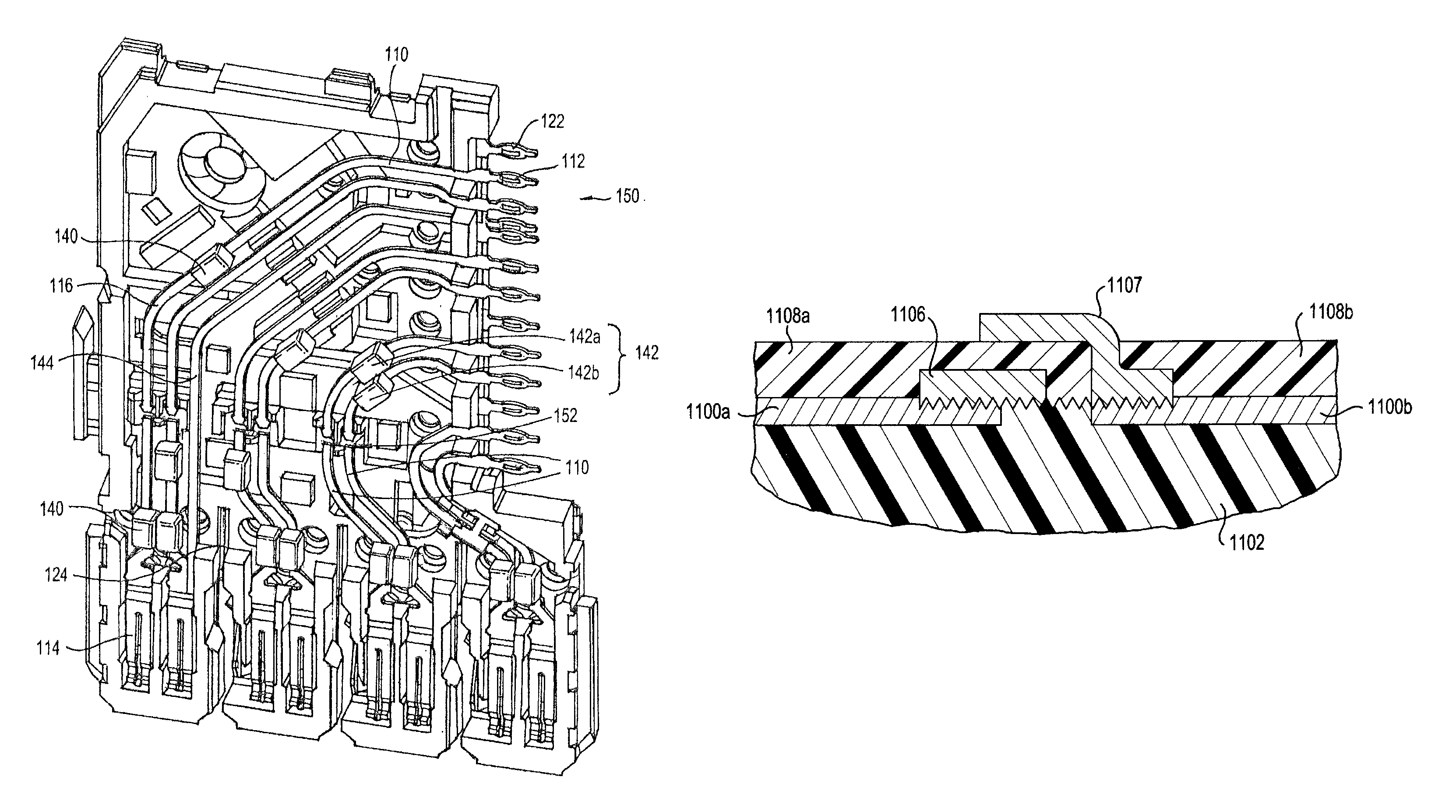 Electrical connector having thick film layers