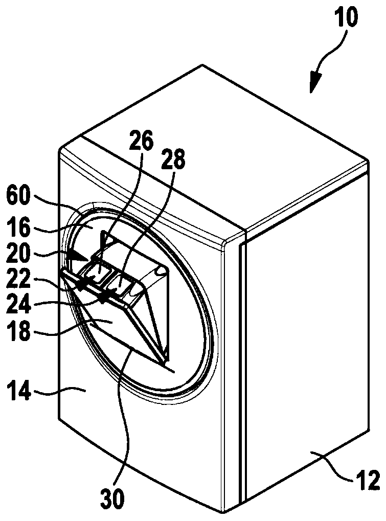 Dosing system for a washing machine, door for a washing machine and washing machine