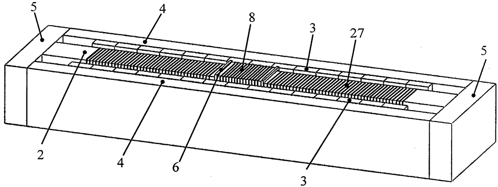 Magnetic circuit structure of double-row permanent magnet centripetal excitation rectangular open magnetic field type electromagnetic vibrating table with magnetic field tracking compensation