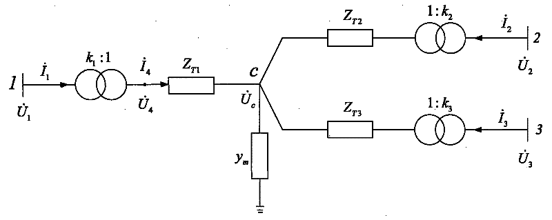 Method for evaluating reactance parameters of independent three-winding transformer