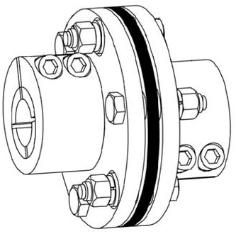 Triangular flange opening coupling