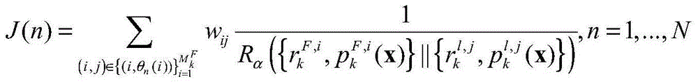 Multiple-target Bernoulli distribution type fusion method based on weighting negative first-order RD (Renyi Divergence)