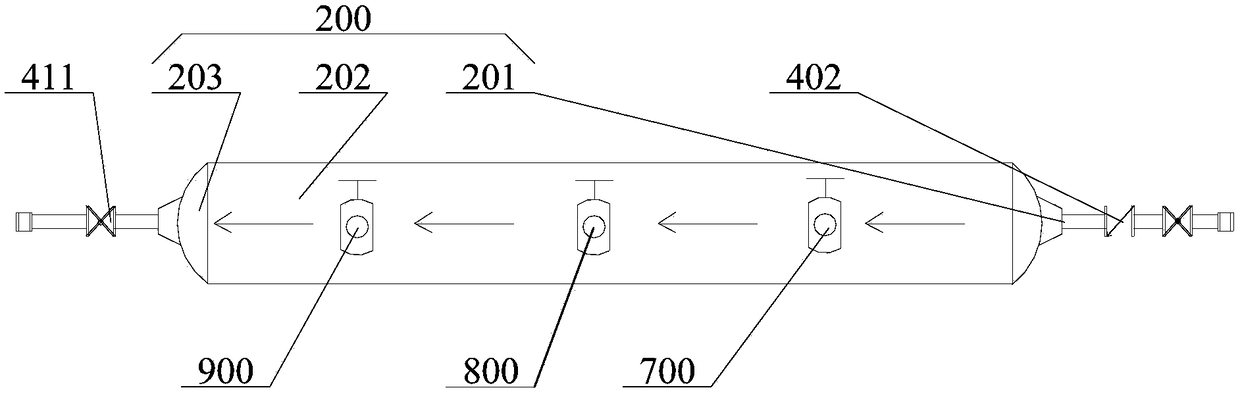 Pipeline pressure test device and pipeline pressure test system