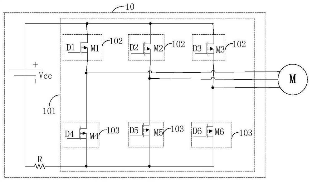 Single resistor motor current sampling method, motor drive circuit and readable storage medium