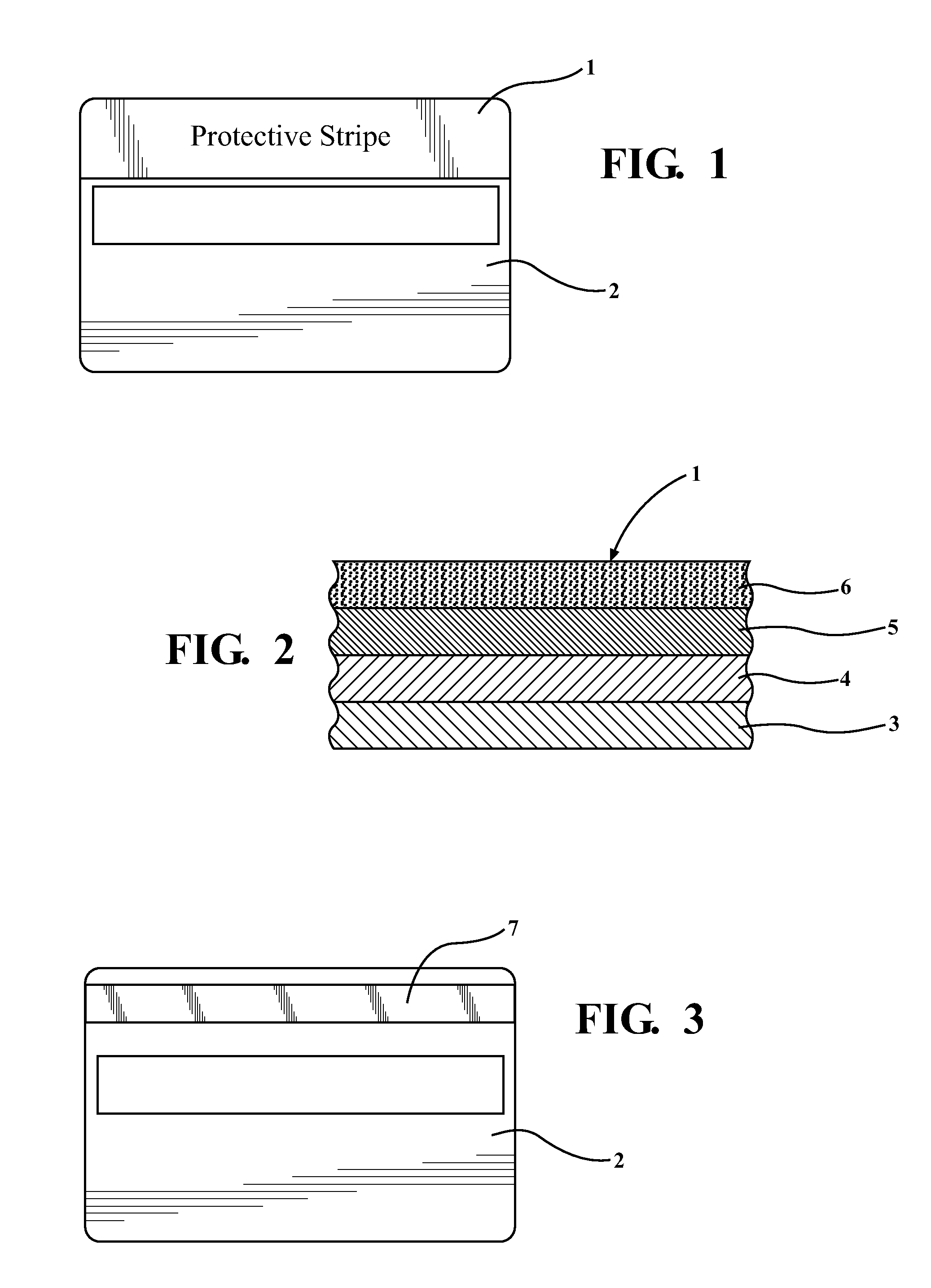 Protective stripe for bank cards