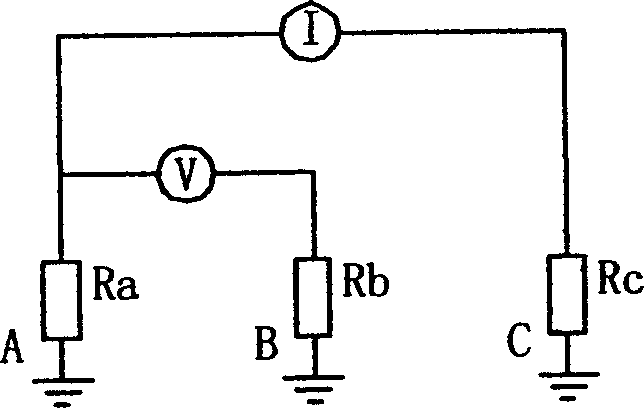 Test circuit and test method for earth resistance