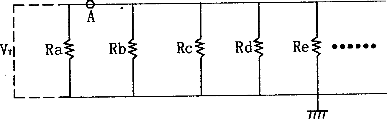Test circuit and test method for earth resistance