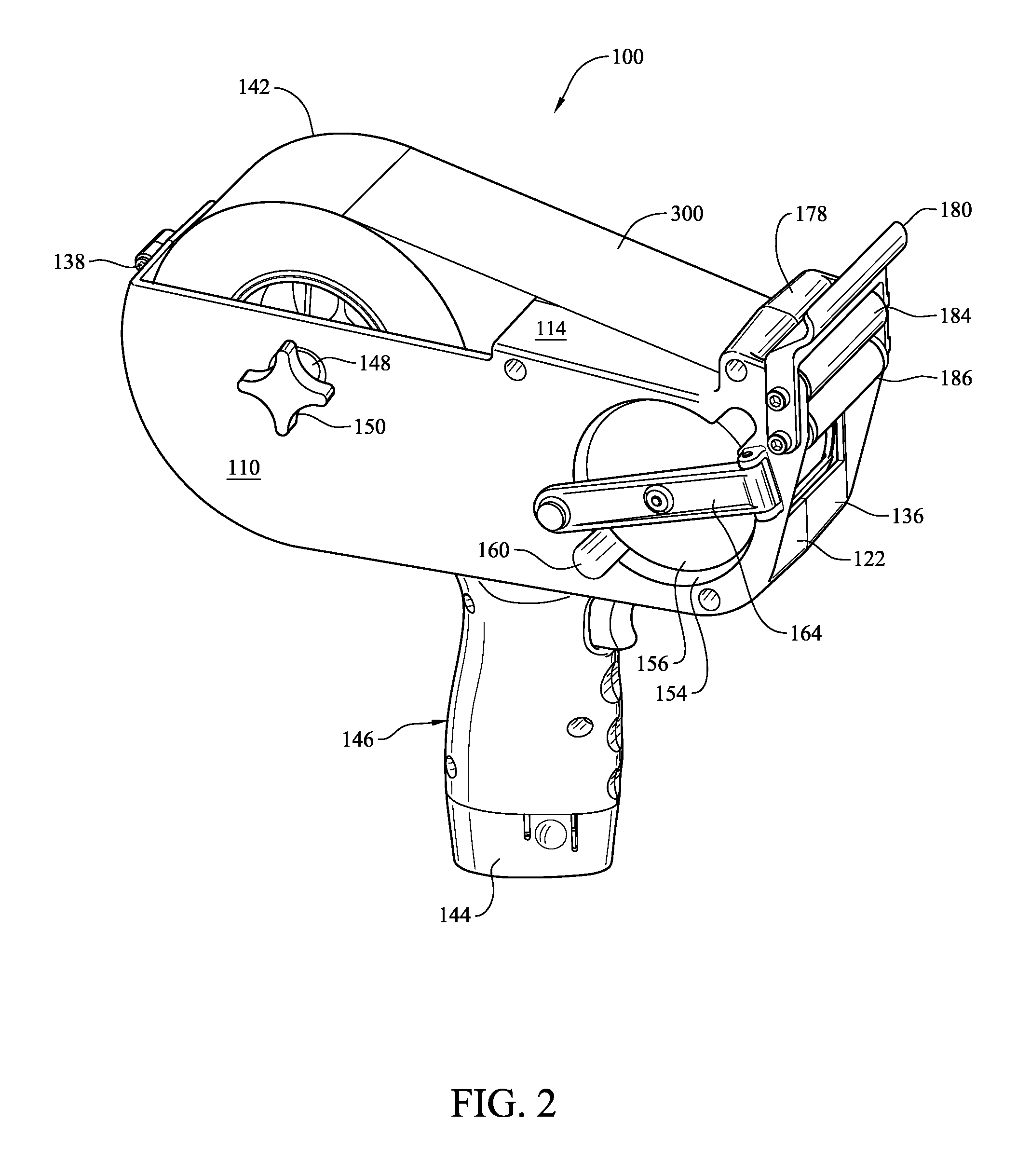 Adhesive tape dispenser with automatic winding of releasable backing
