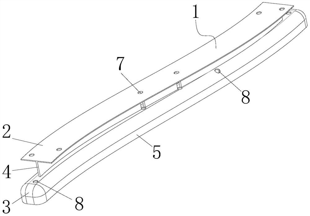 Steel sleeper suitable for large-gradient rail and arrangement structure thereof