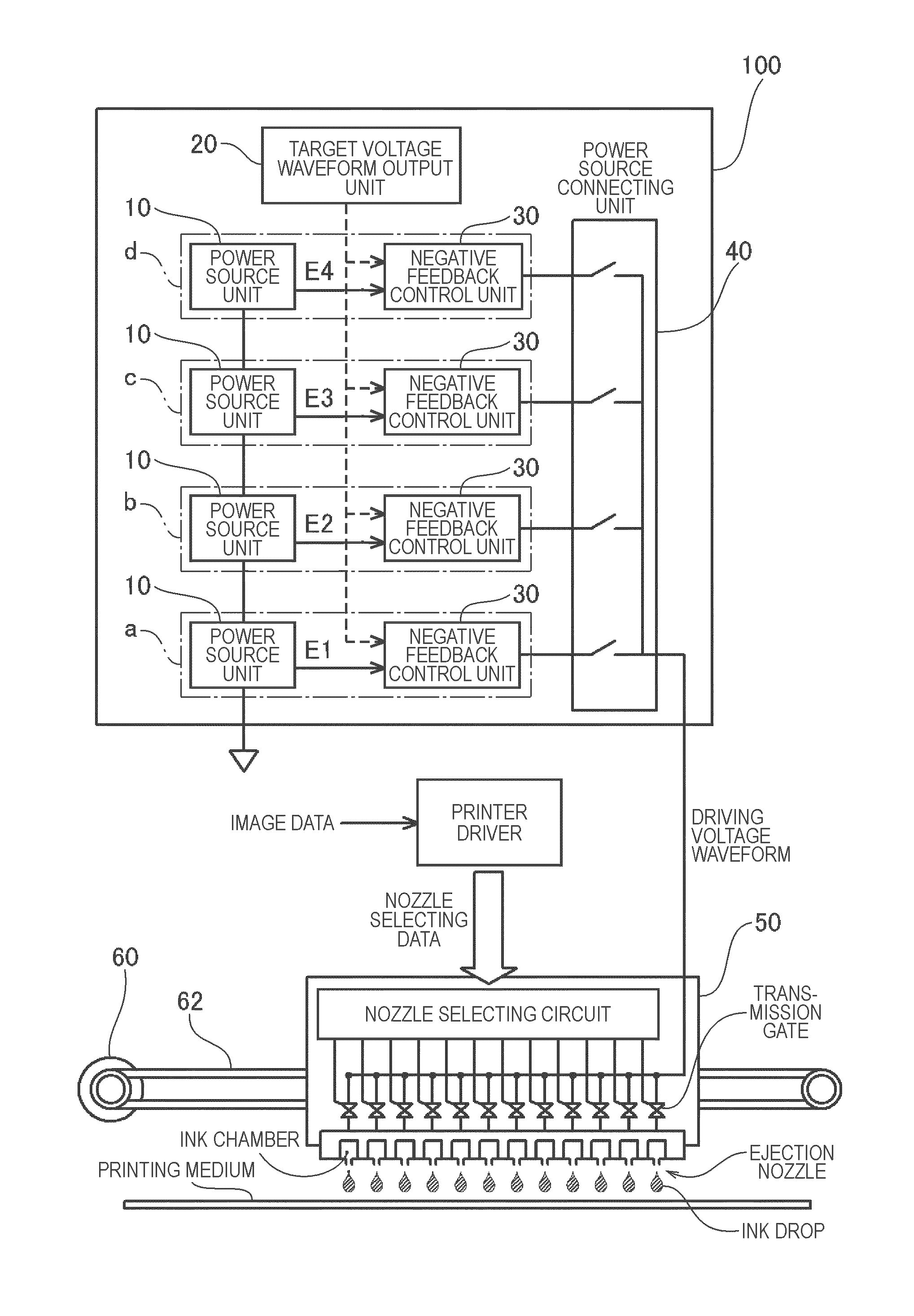 Driving circuit for fluid jet head, driving method for fluid jet head, and fluid jet printing apparatus