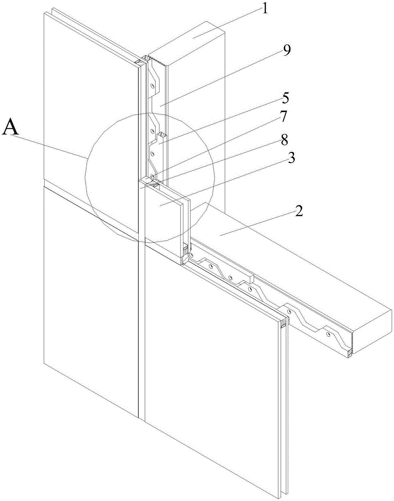 Curtain wall glass peripheral structure