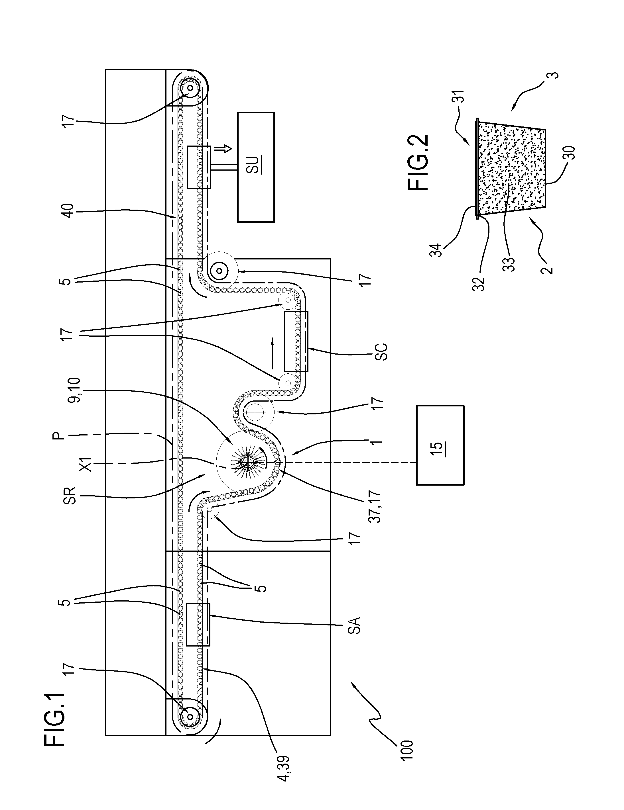 Unit and method for releasing product for extraction or infusion beverages in containers forming single-use capsules or pods