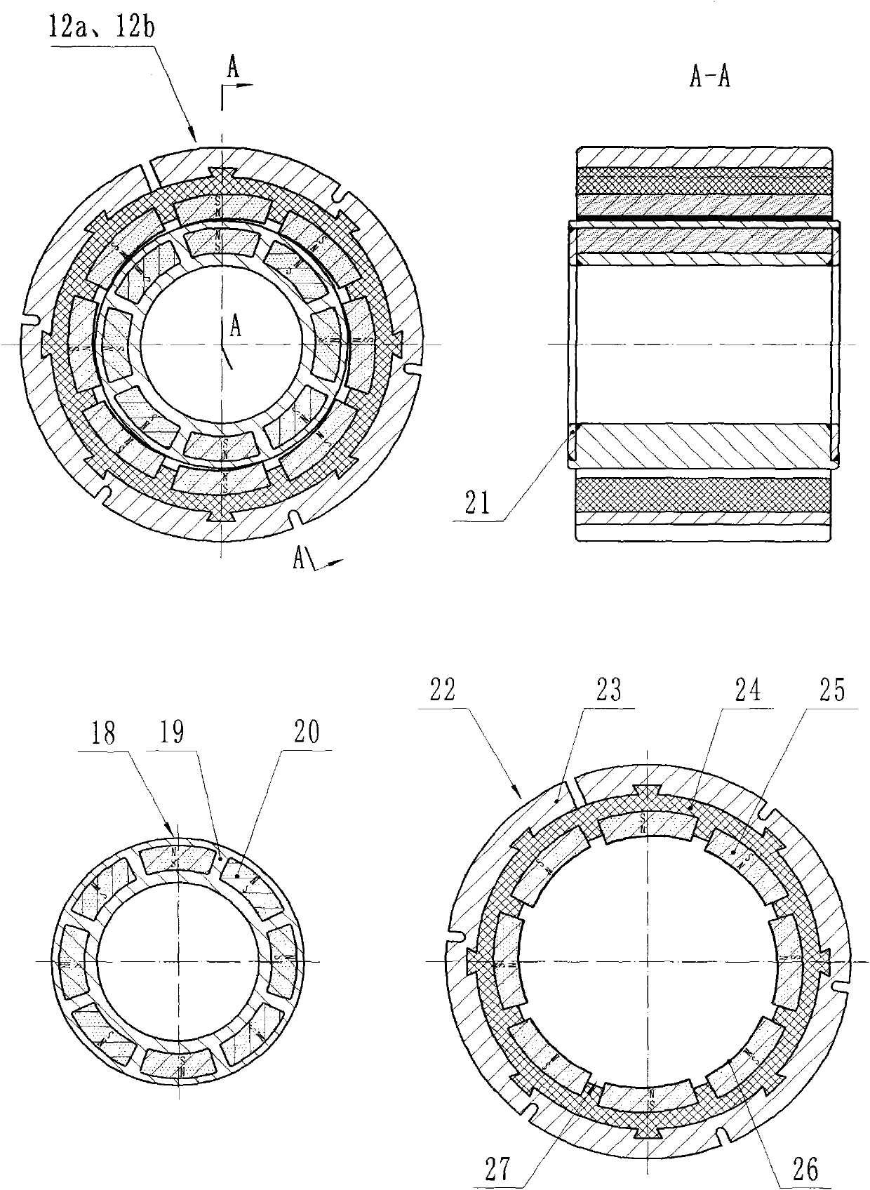 Bearing for air refrigerating machine driven by high-speed motor and the air refrigerating machine