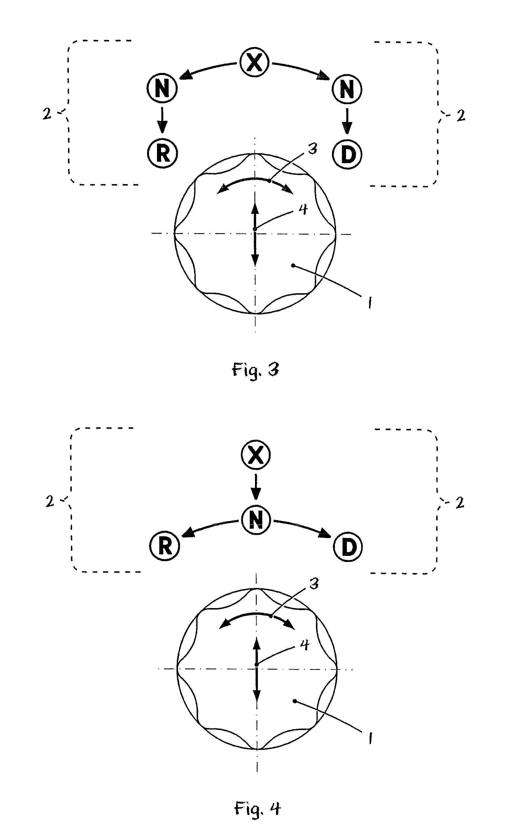 Actuating device with rotary switch