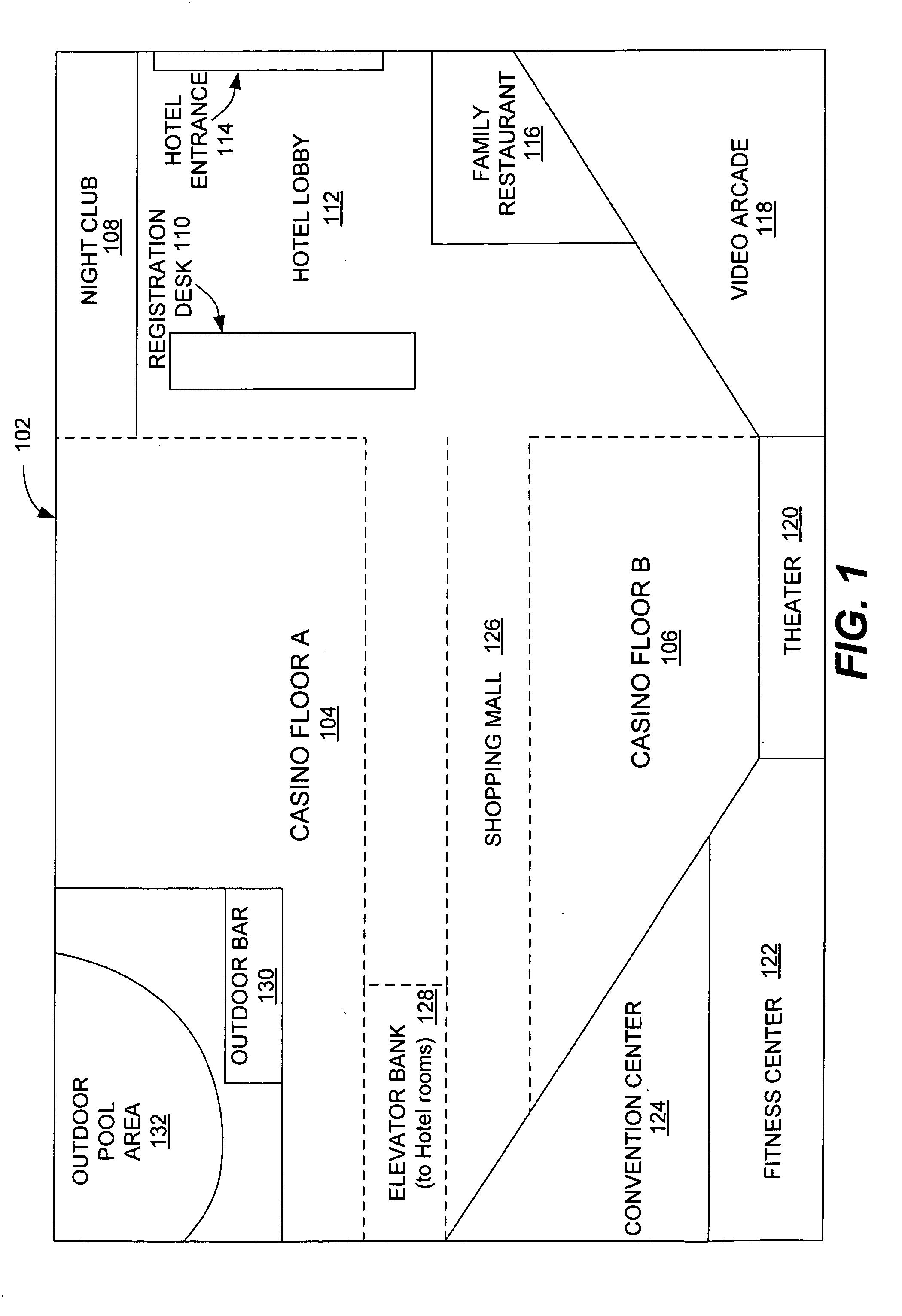 Mobile gaming devices for use in a gaming network having gaming and non-gaming zones