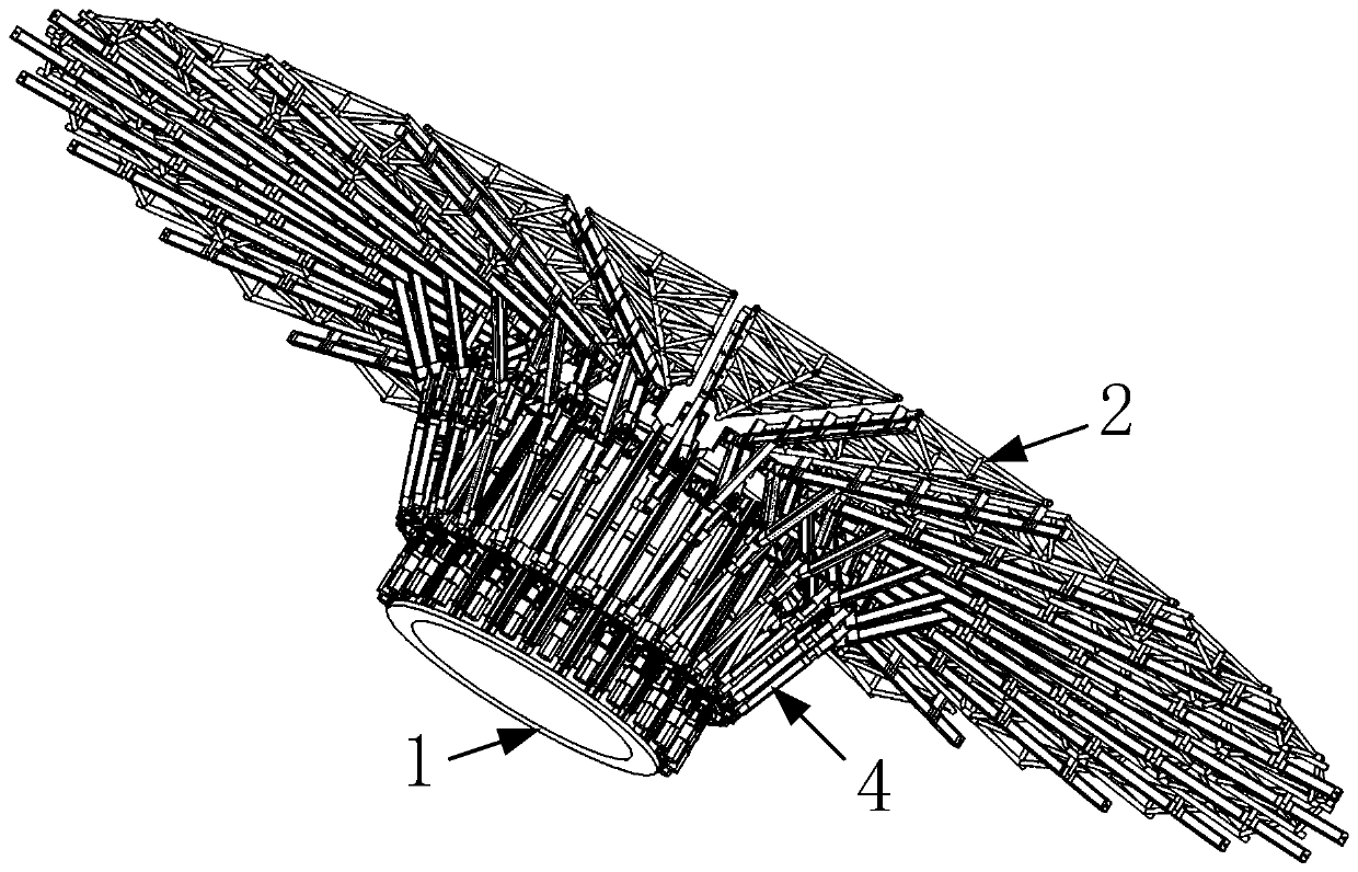 A Large Foldable Parabolic Antenna