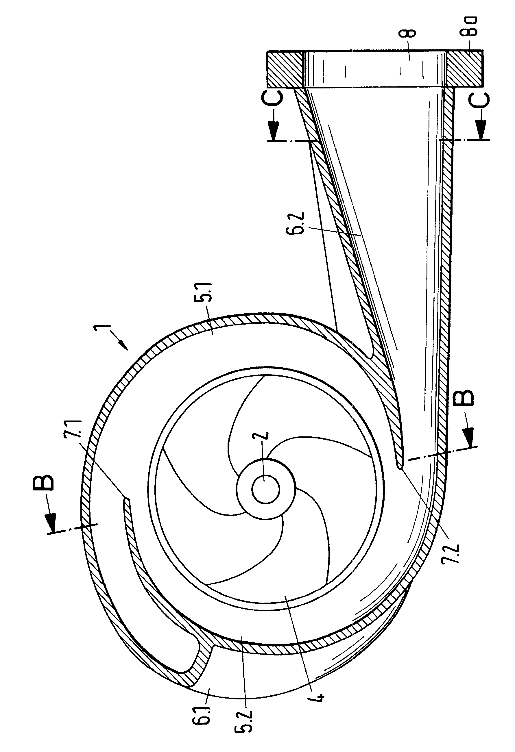Volute shaped pump casing for a centrifugal pump