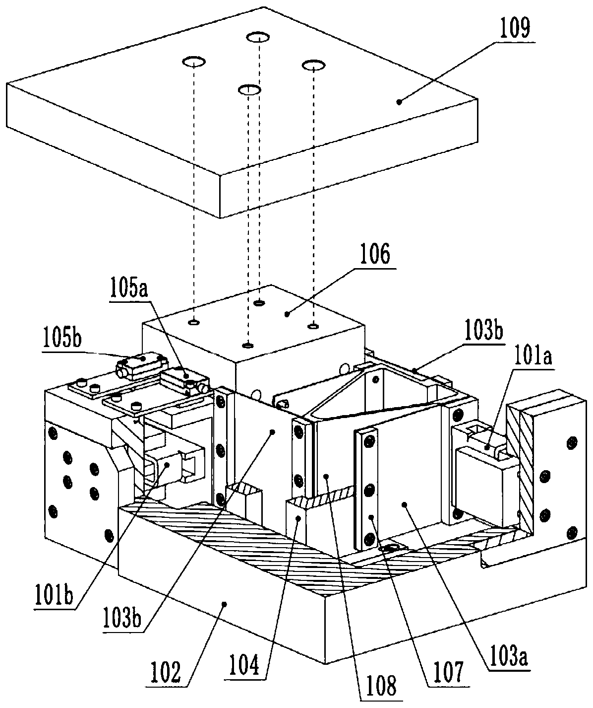 Large-stroke flexible hinge platform