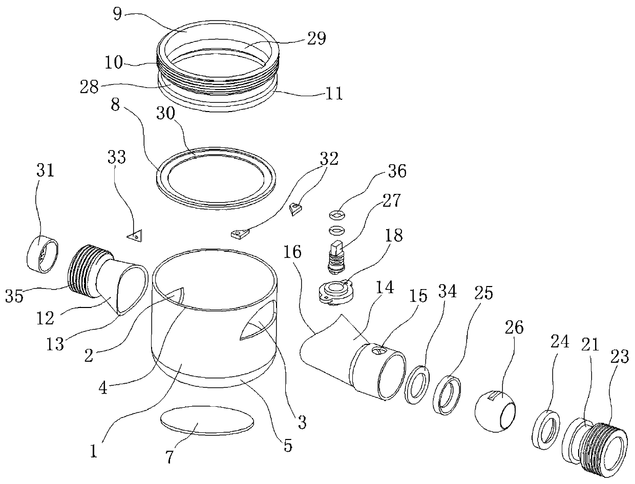 Stainless steel water meter case and production process thereof