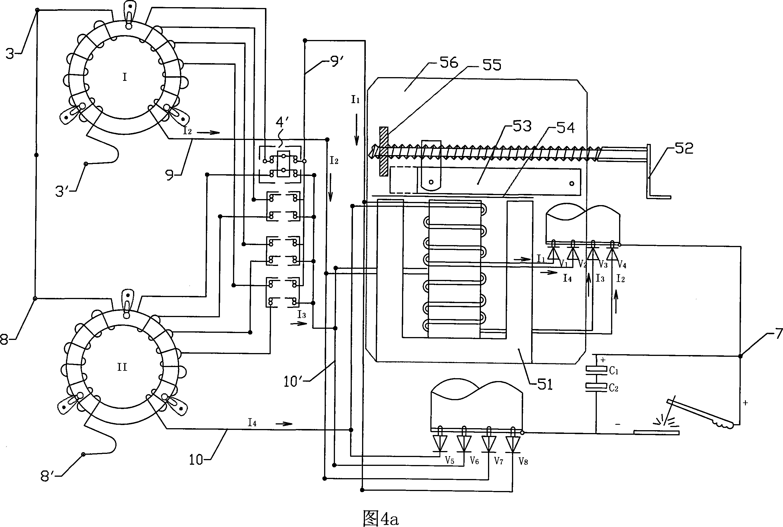 Improved ring shaped high-efficiency direct current arc welding machine