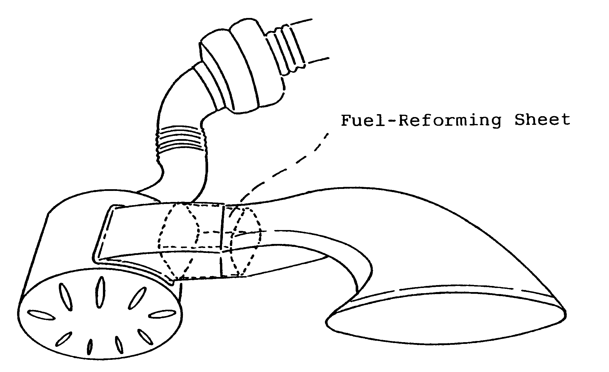 Fuel-reforming sheet and method of manufacture thereof