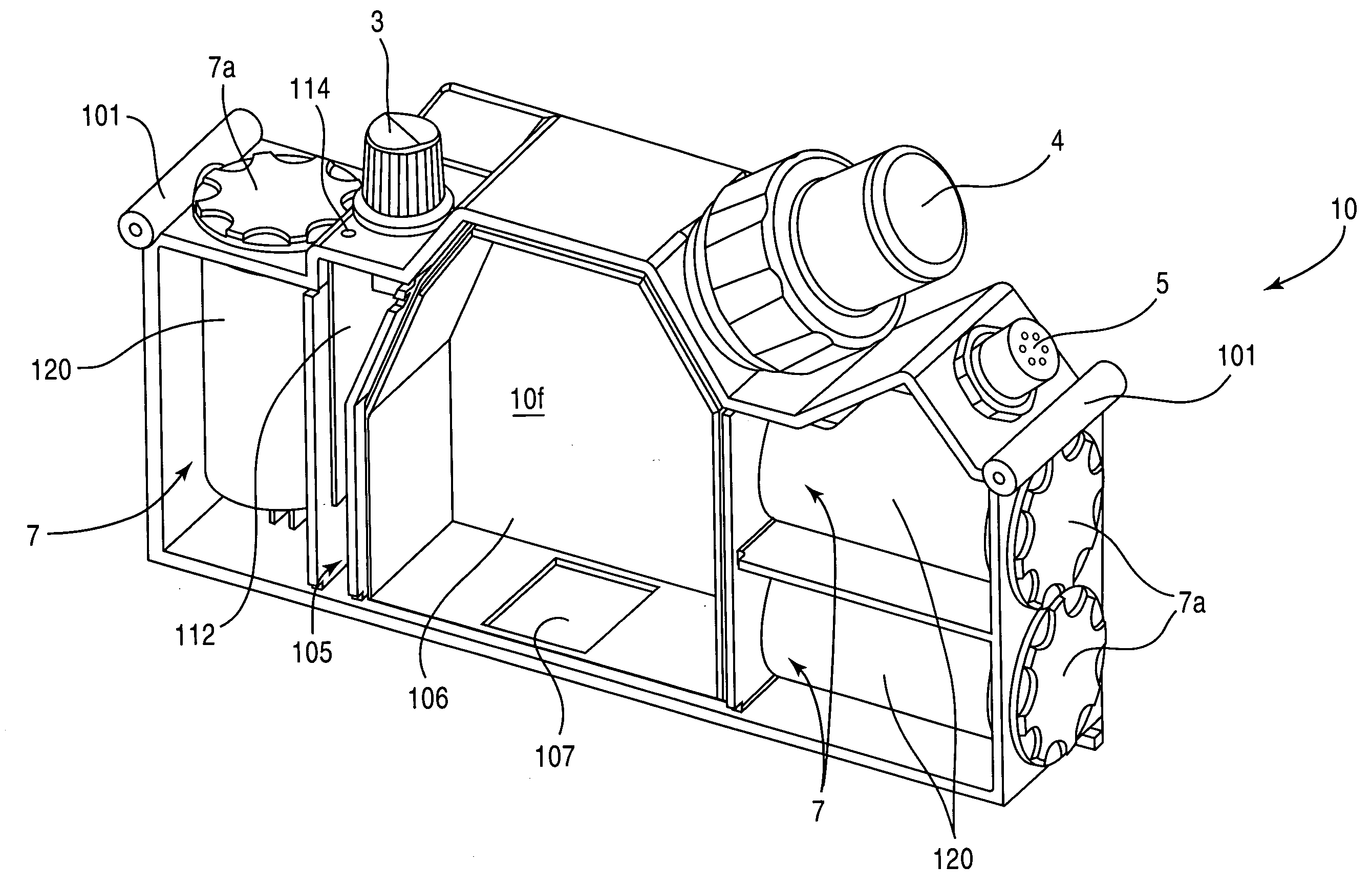 Thin profile air purifying blower unit and filter cartridges, and method of use