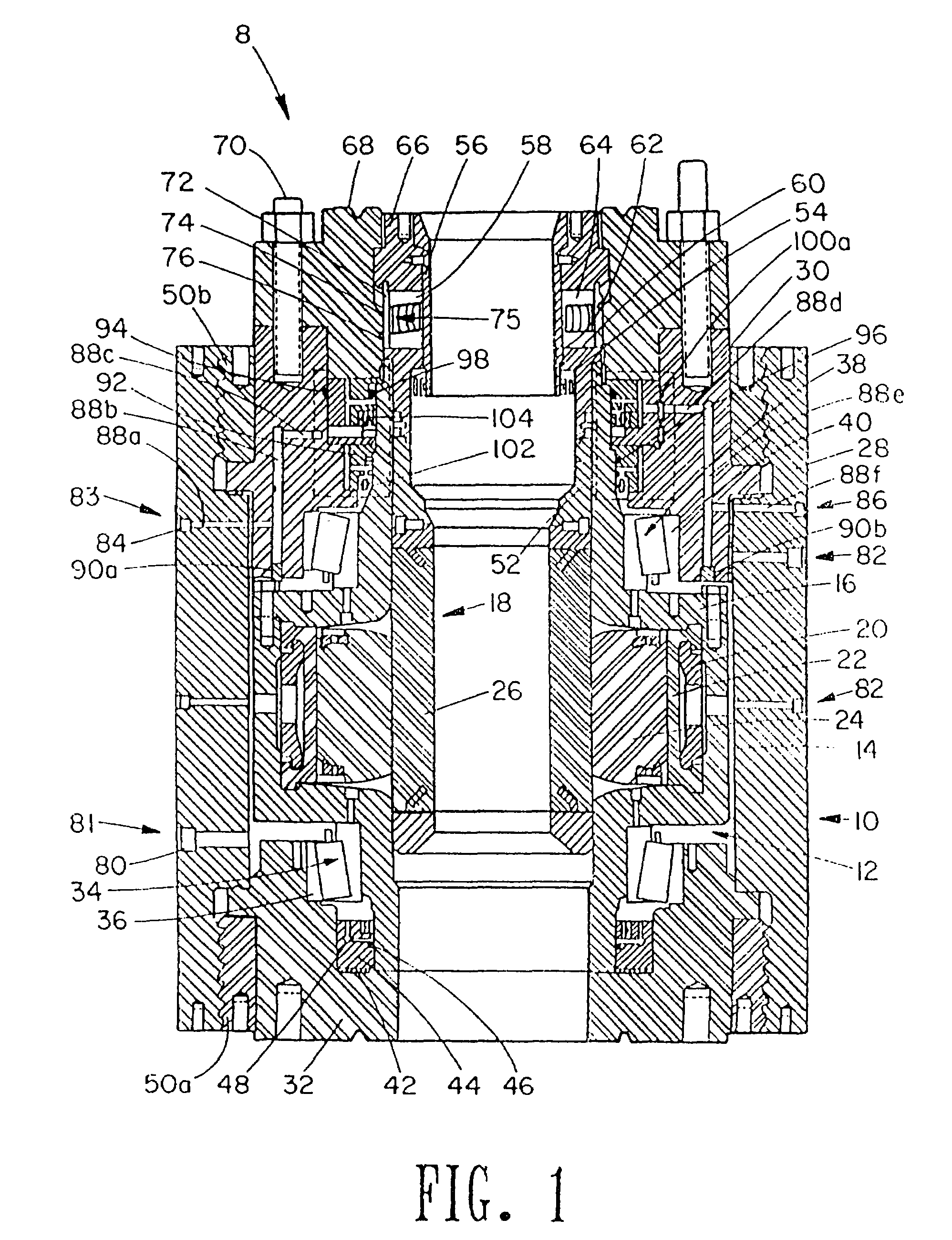 Rotating blowout preventer with independent cooling circuits and thrust bearing