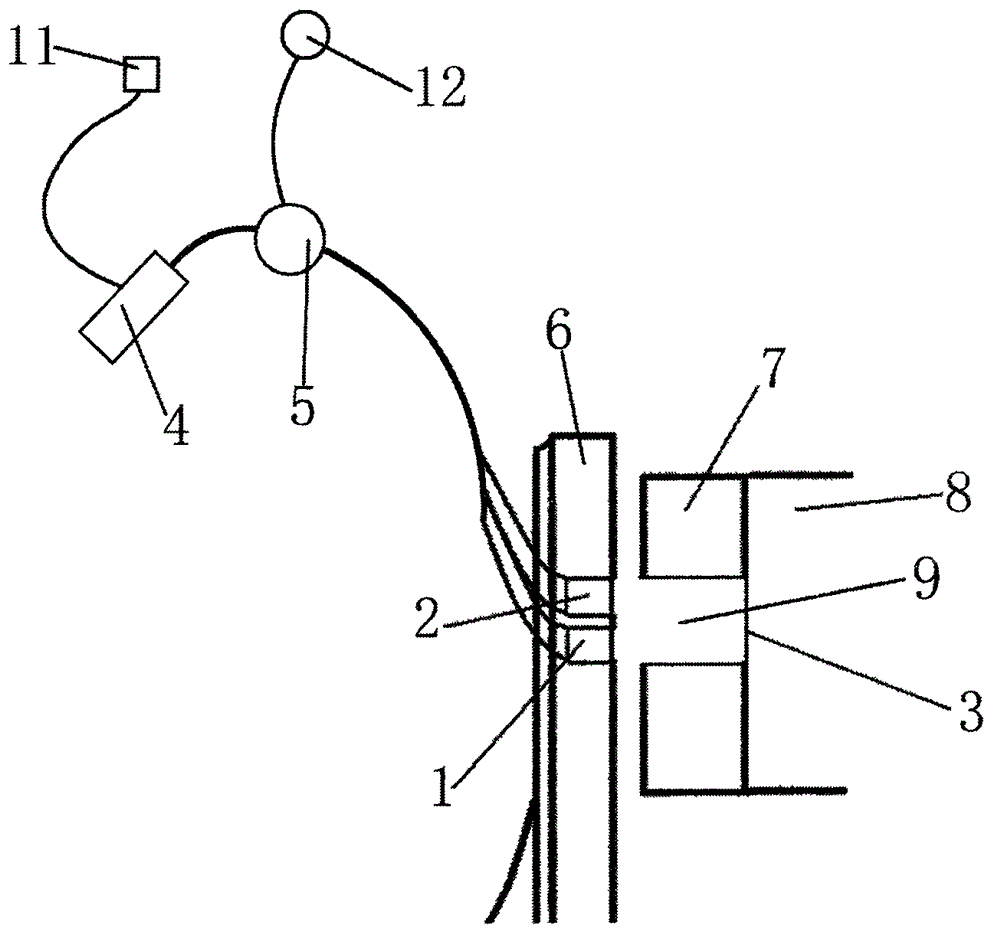 Technique of monitoring abrasion of brake linings by optical fiber sensing