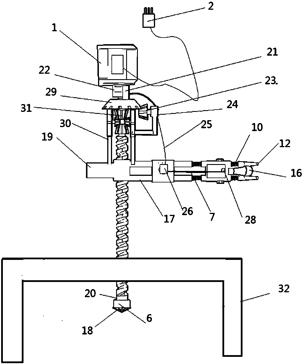 A PLC-based dual-spring rotary coconut meat digging device and its working method