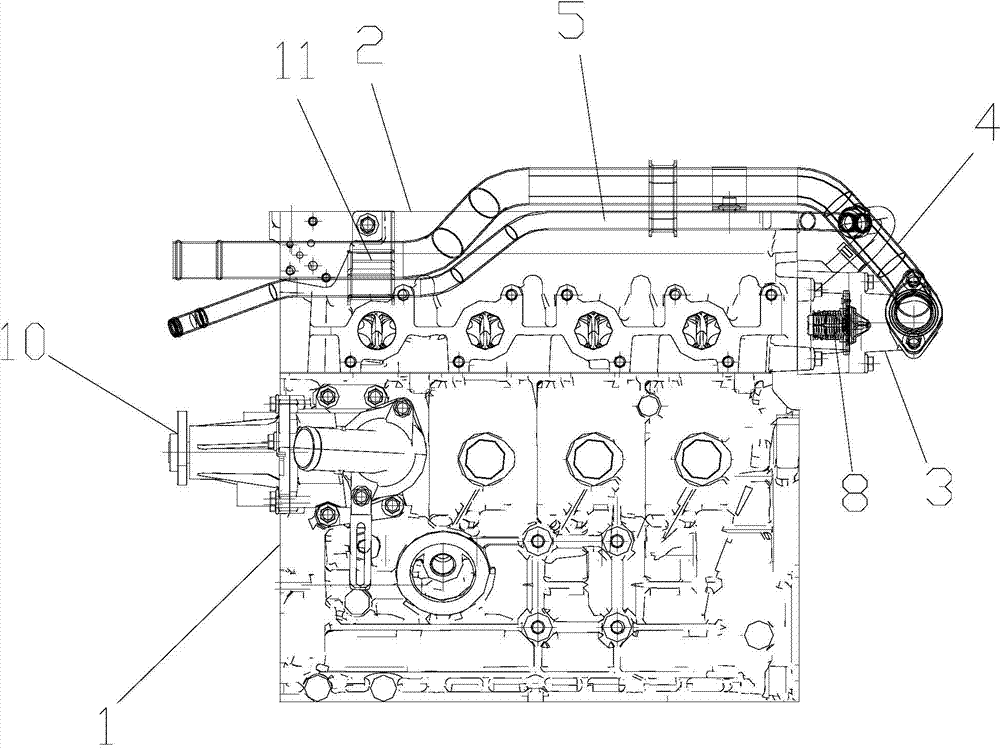 Automobile engine cooling device