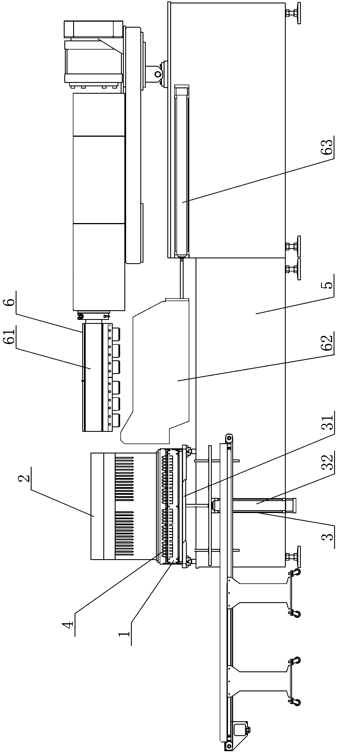 Plastic ampoule blowing-filing and sealing integrated machine