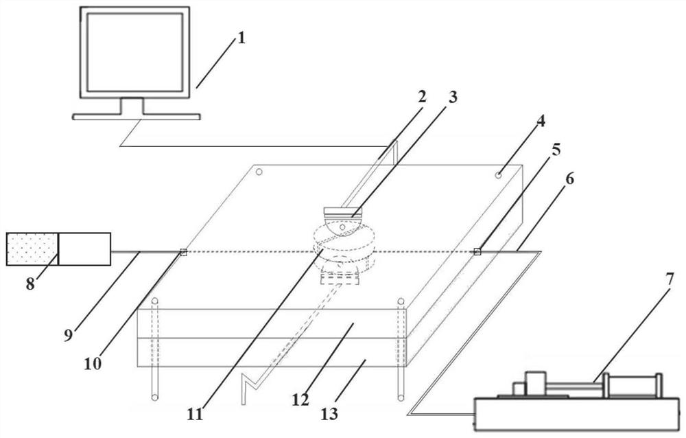 Device and method for testing healing effect of combined joint of buffer material building blocks