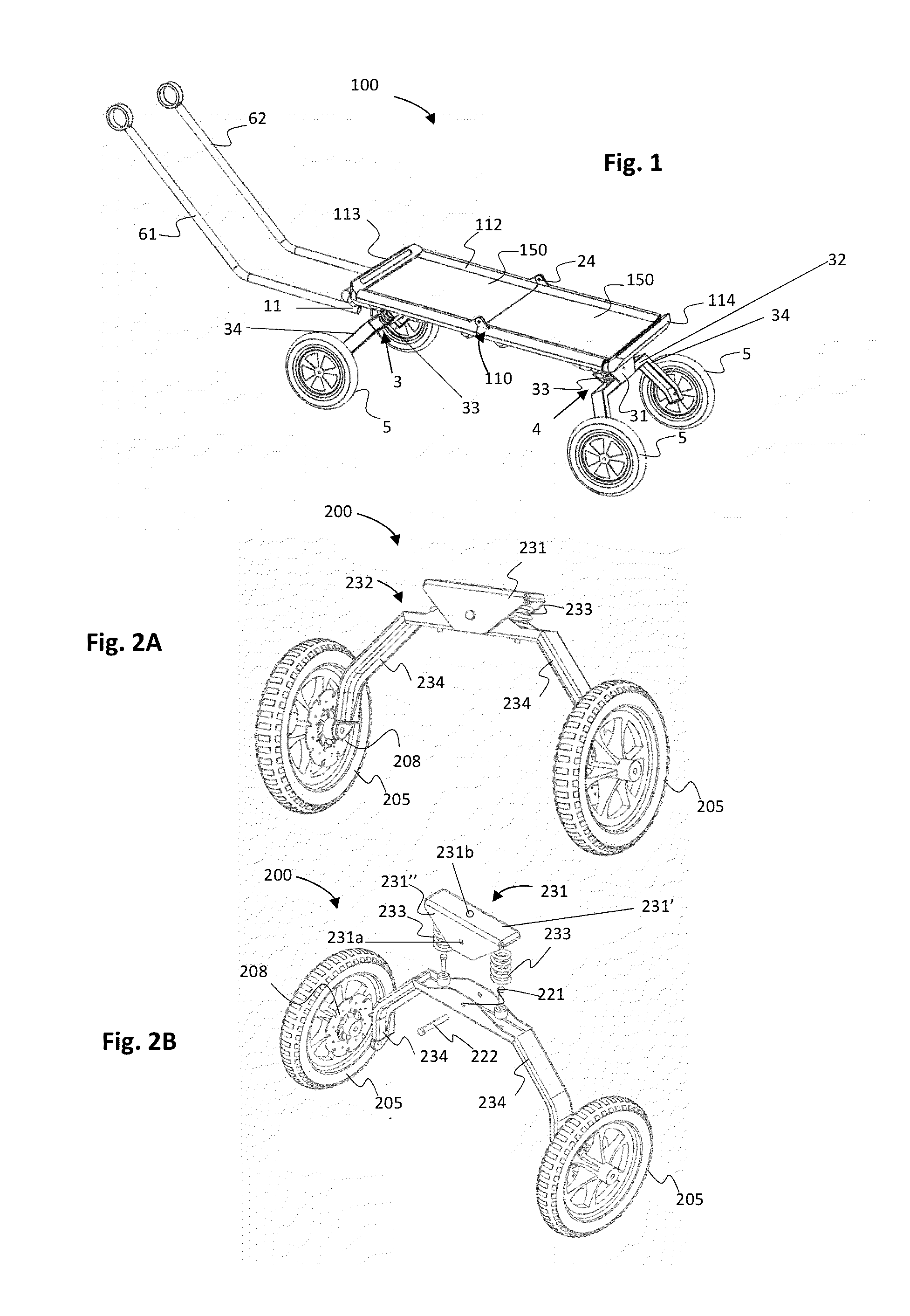 Wheeled carrying device