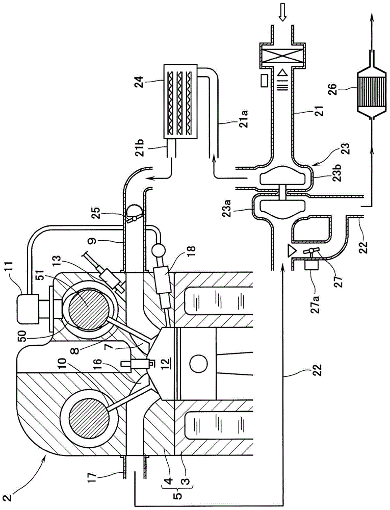 Internal combustion engine used for vehicle