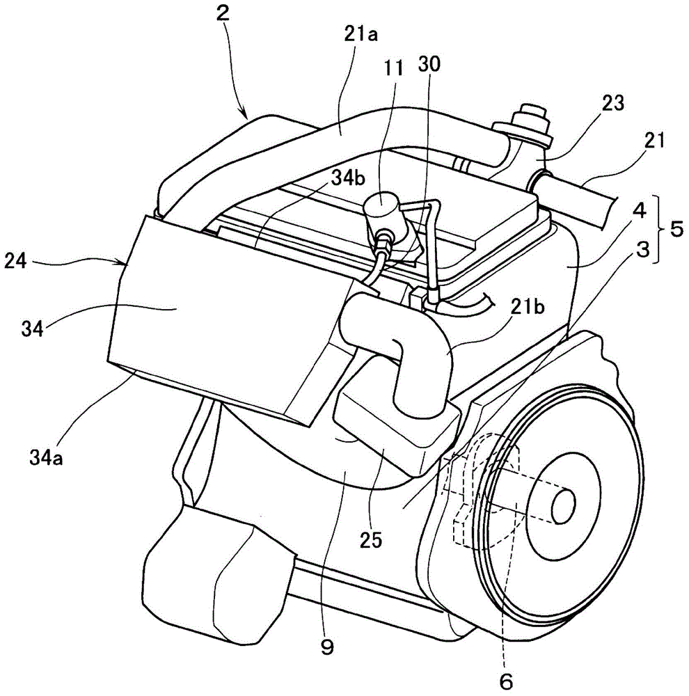 Internal combustion engine used for vehicle