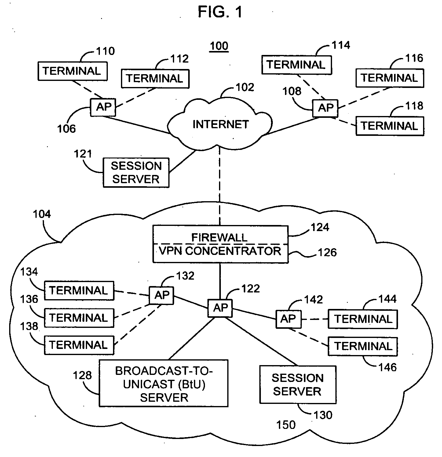 Methods and apparatus for reducing power consumption for mobile devices using broadcast-to-unicast message conversion