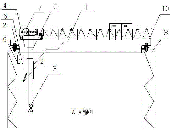 Rapid installation method of crane light rail sliding conducting wire