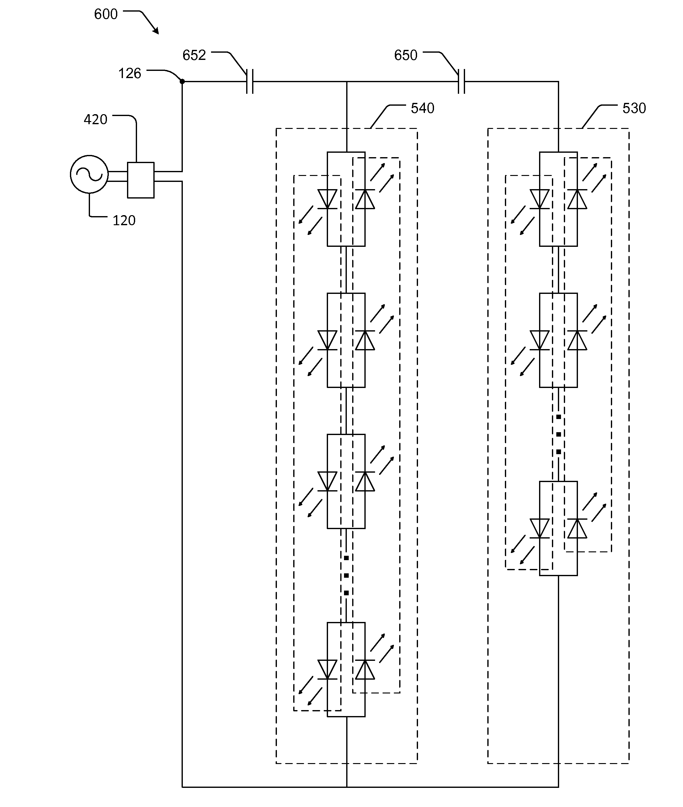 System and method providing LED emulation of incandescent bulb brightness and color response to varying power input and dimmer circuit therefor