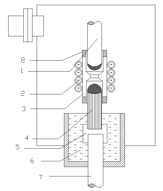 Suspension type cold crucible continuous melting and casting and directional solidification device