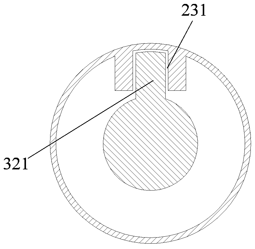 Take-up and pay-off device and method for exhibition hall