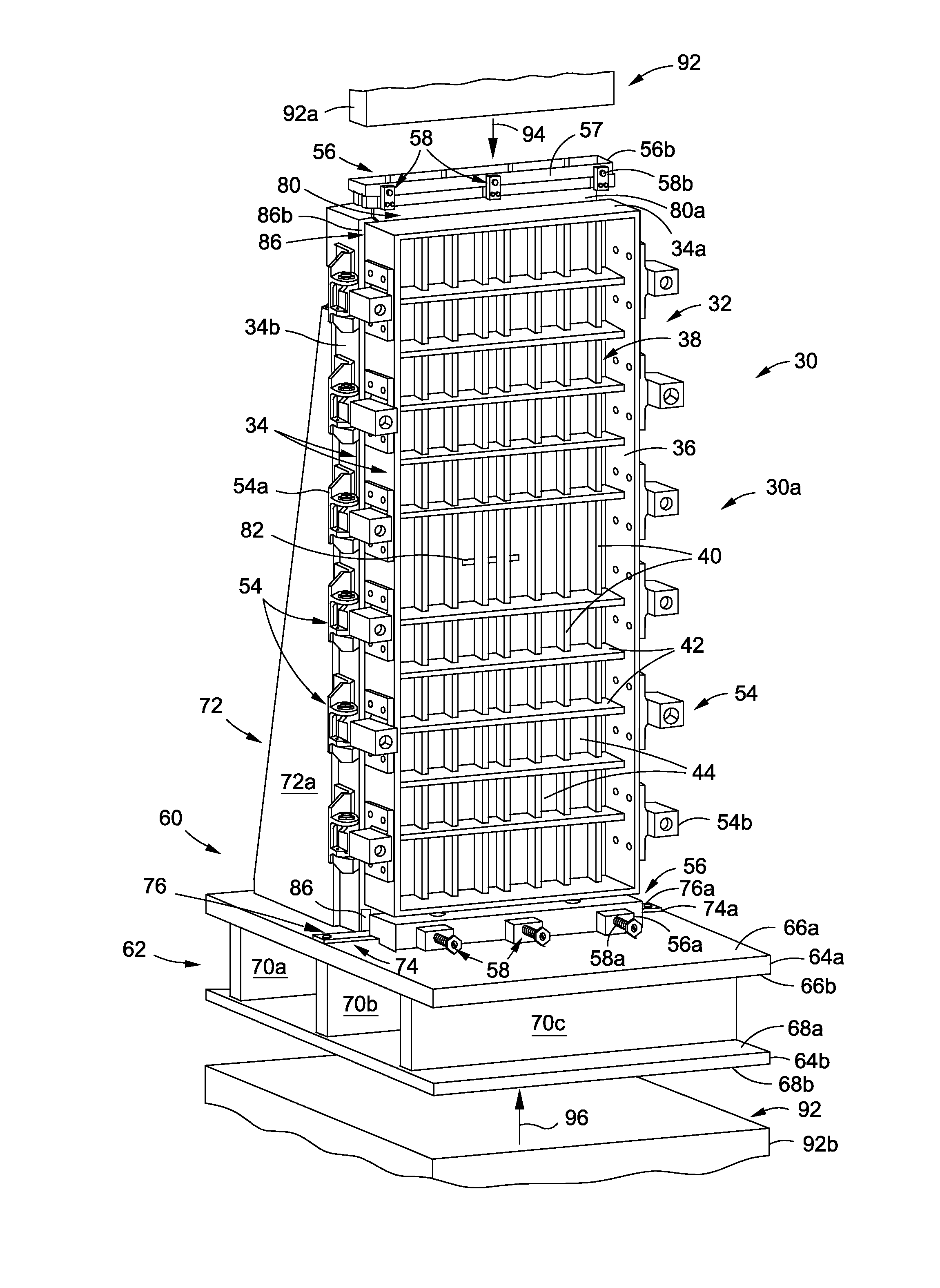 Apparatus, system and method for compression testing of test specimens